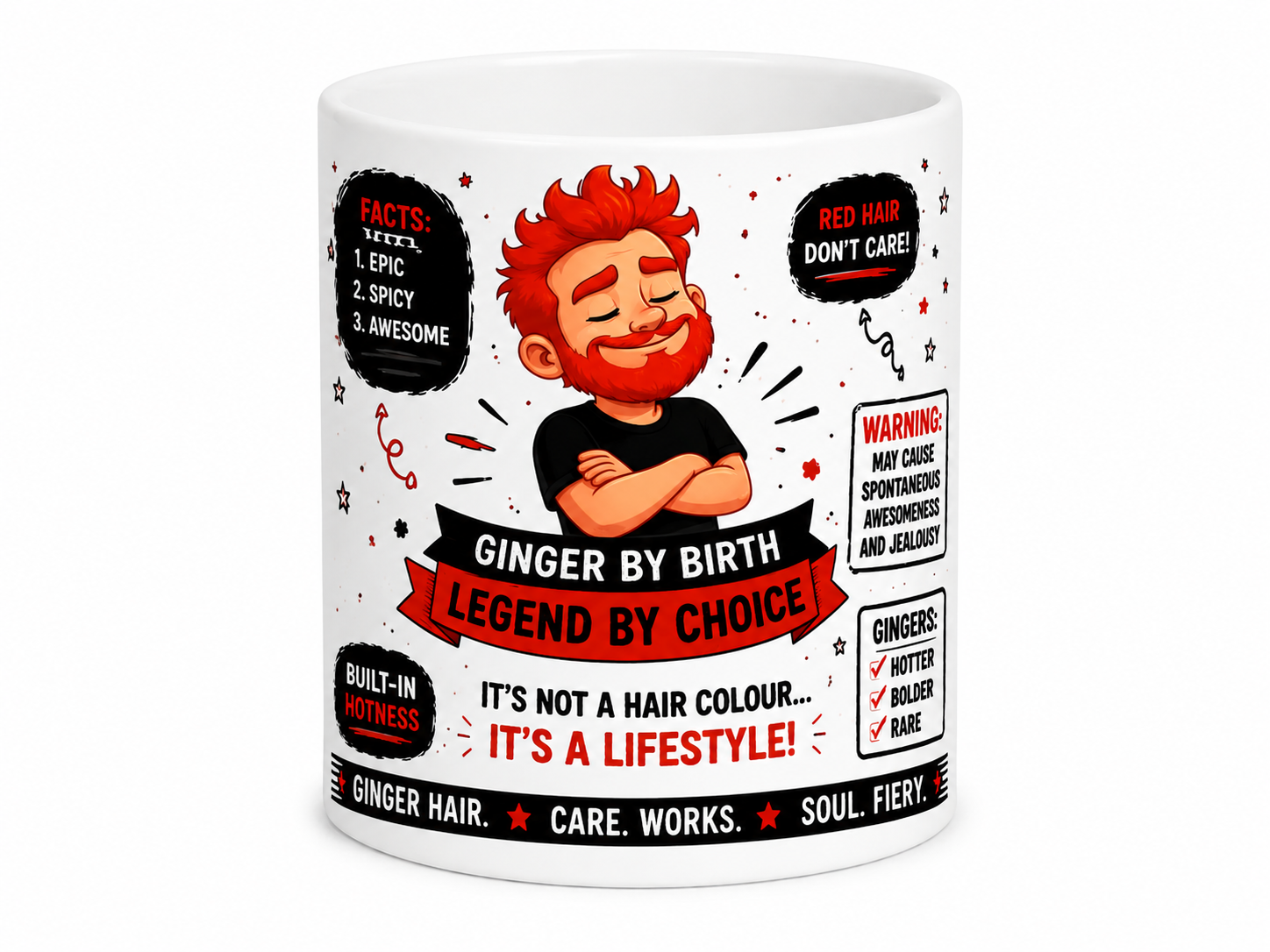 Funny Ginger Mug — Ginger By Birth, Legend By Choice