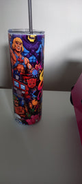 80s Cartoons Made My Childhood tumbler showing Lion-O and retro text