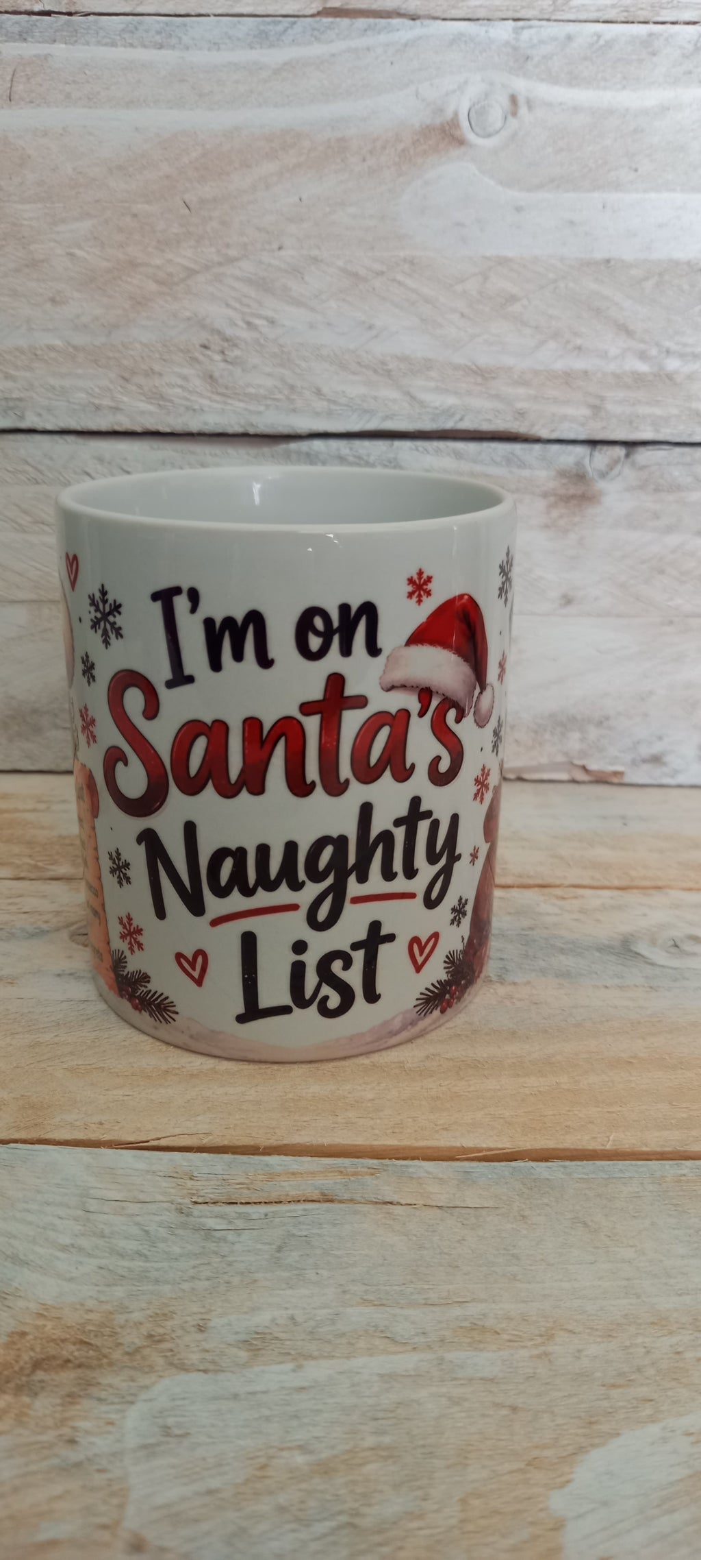 Santa's Naughty List mug - Santa side