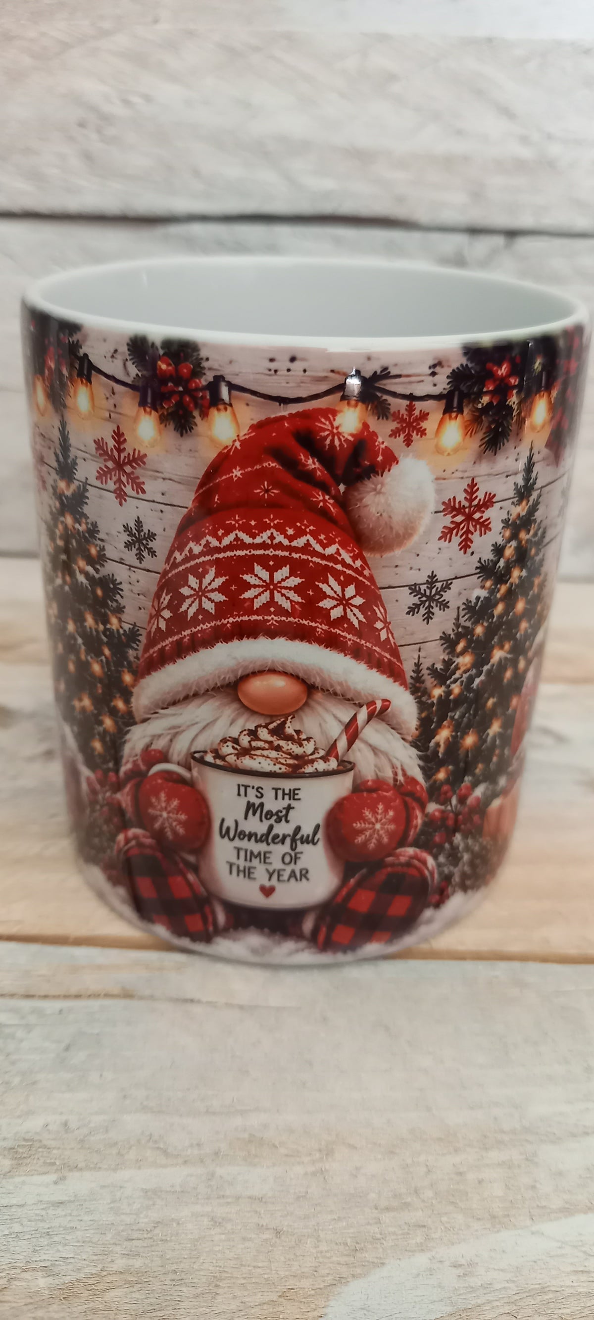 North Pole Christmas Mug - Merry Christmas truck side