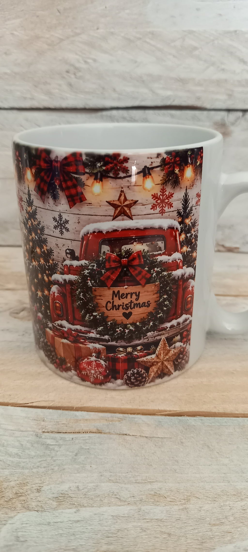 North Pole Christmas Mug - signpost side