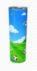 Personalised Football Skinny Tumbler with Straw