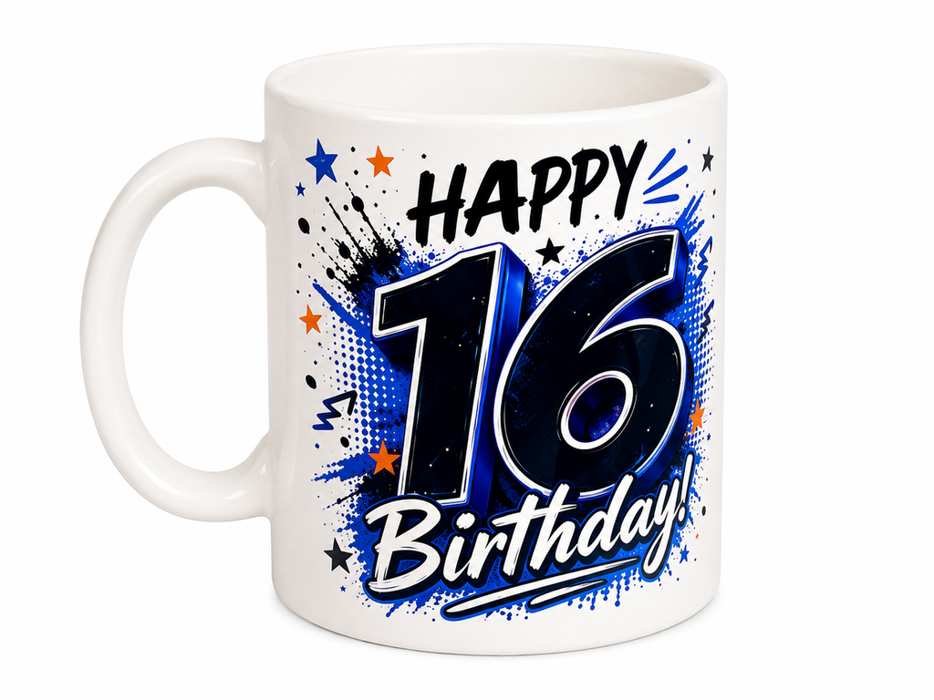 Personalised 16th Birthday Mug