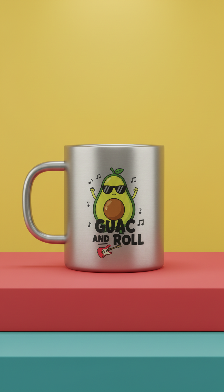 Punny Stainless Steel Mug with Lid