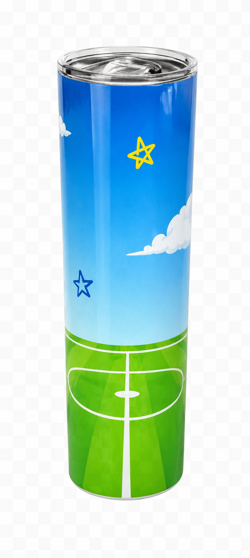 Personalised Football Skinny Tumbler with Straw