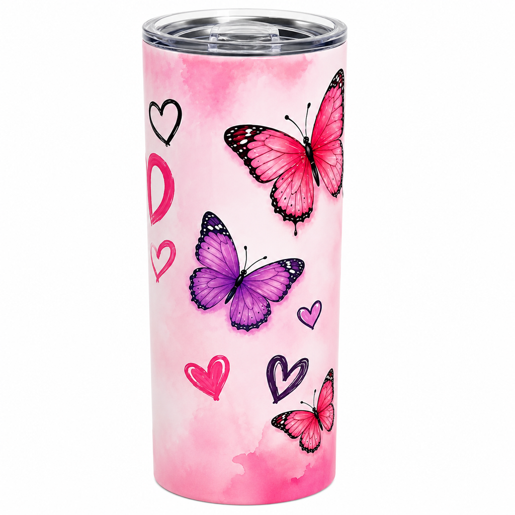 Inspirational Skinny Tumbler with Straw