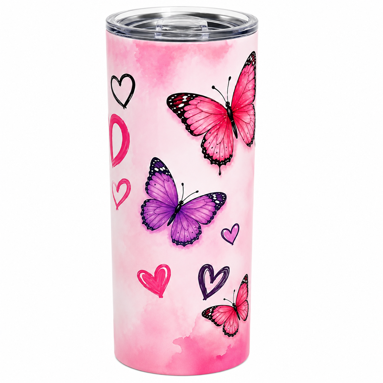 Inspirational Skinny Tumbler with Straw