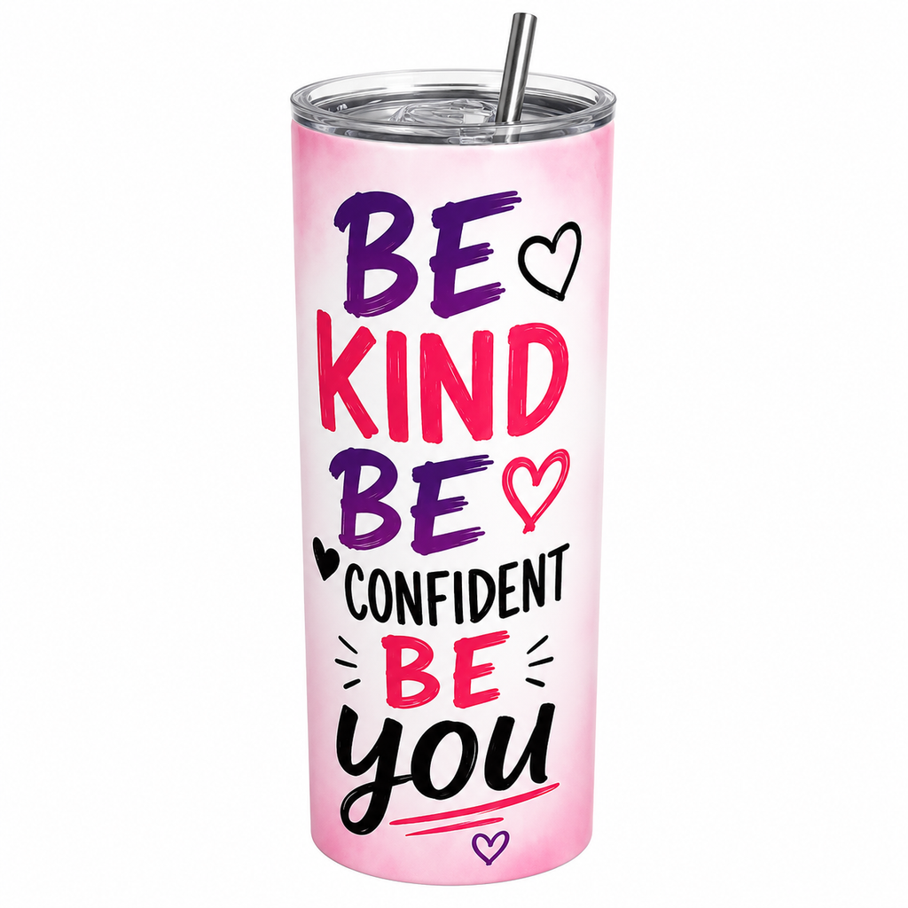 Inspirational Skinny Tumbler with Straw