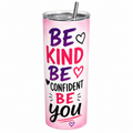 Inspirational Skinny Tumbler with Straw