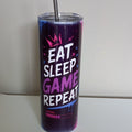 Gaming tumbler with controller design - side view