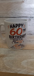 Happy 60th Birthday Mug design