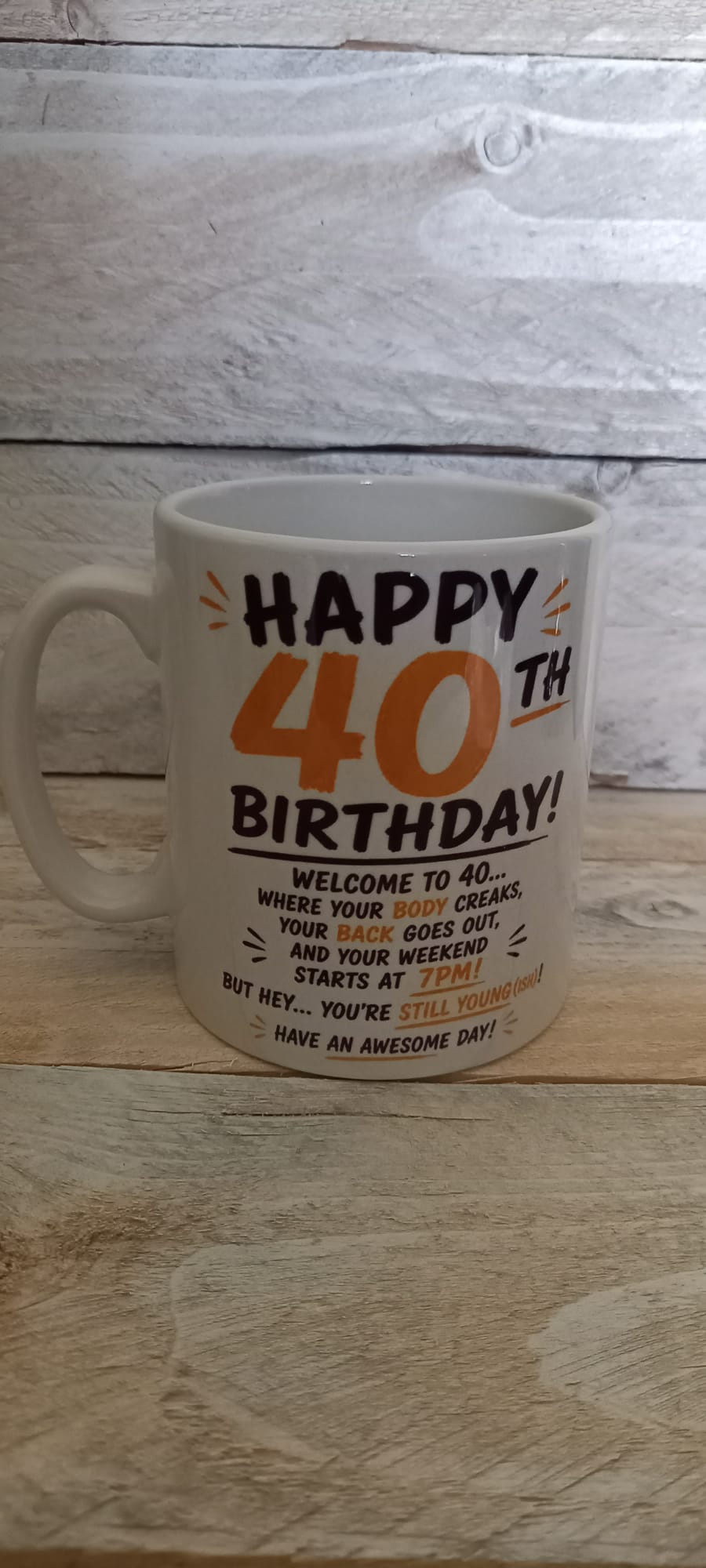 Happy 40th Birthday Mug design