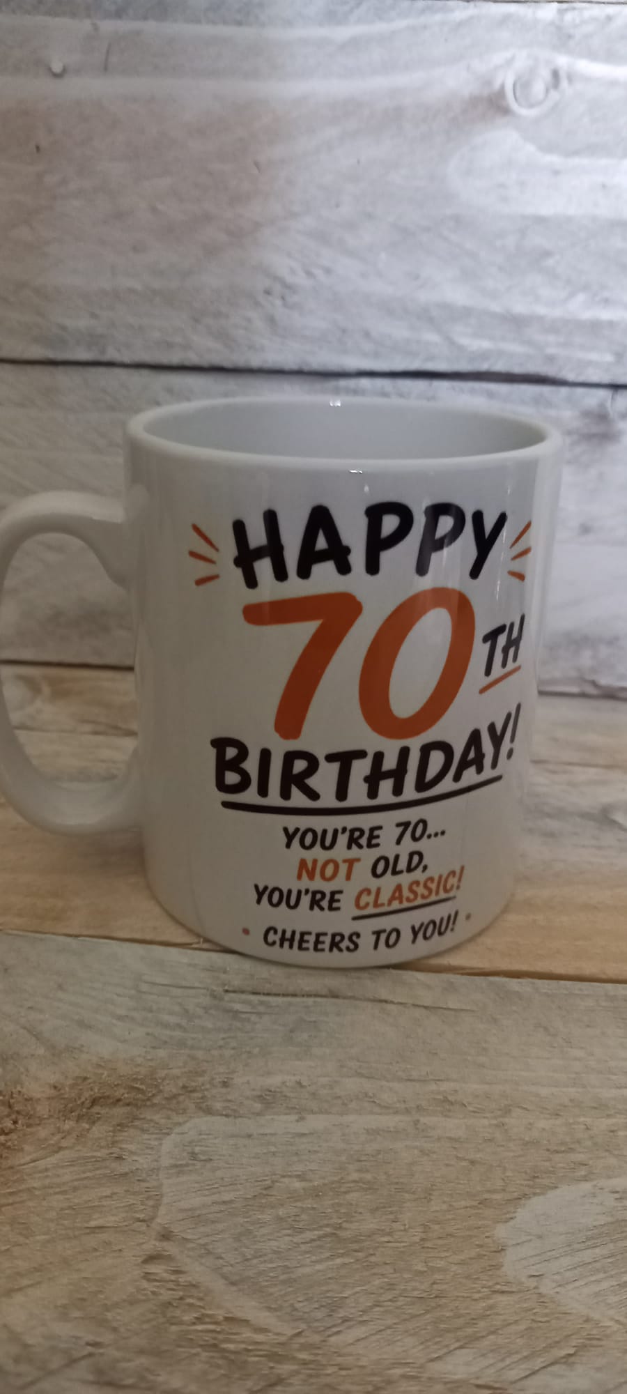 Happy 70th Birthday Mug design