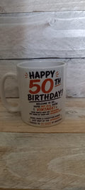 Happy 50th Birthday Mug design