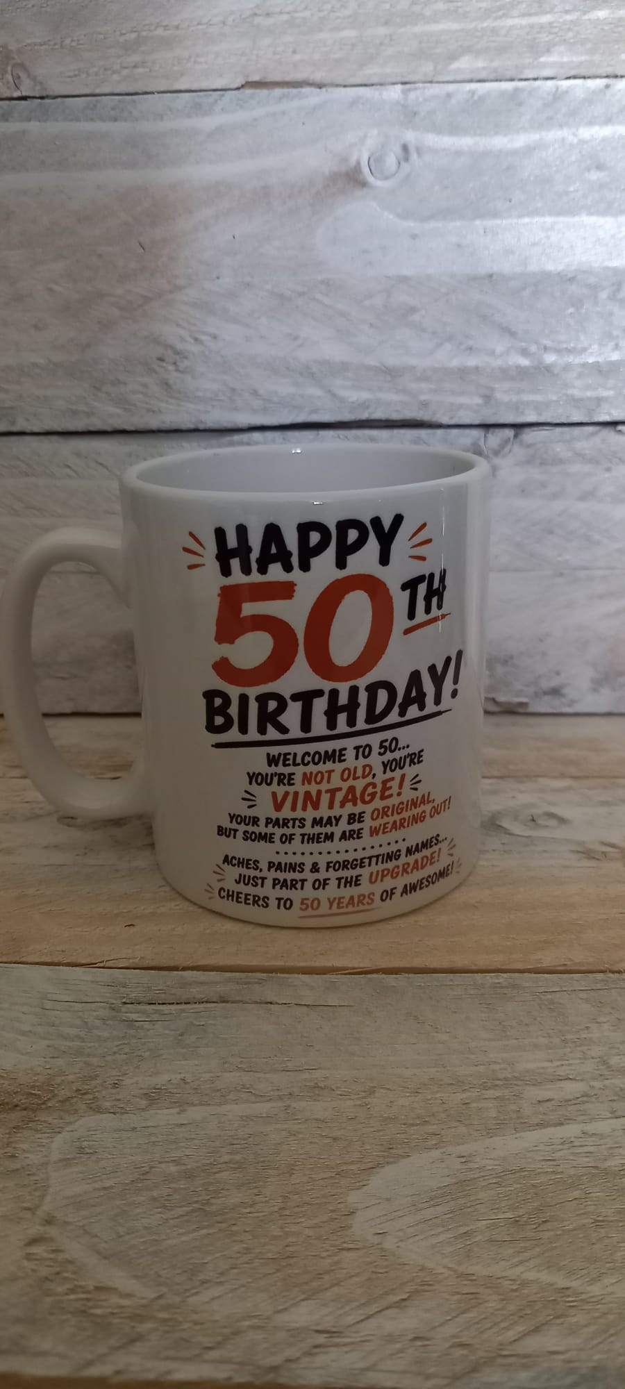 Happy 50th Birthday Mug design