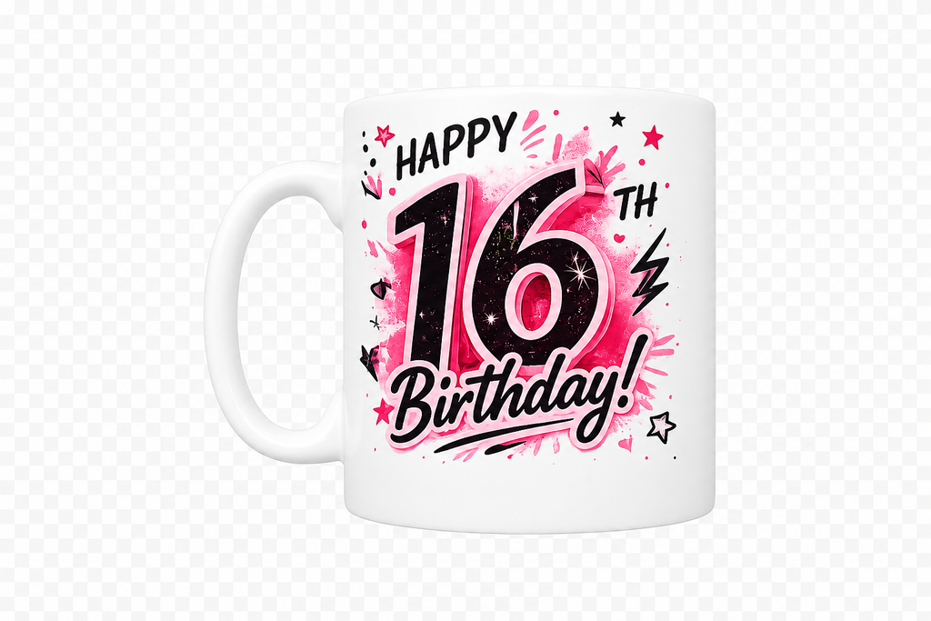 Personalised 16th Birthday Mug