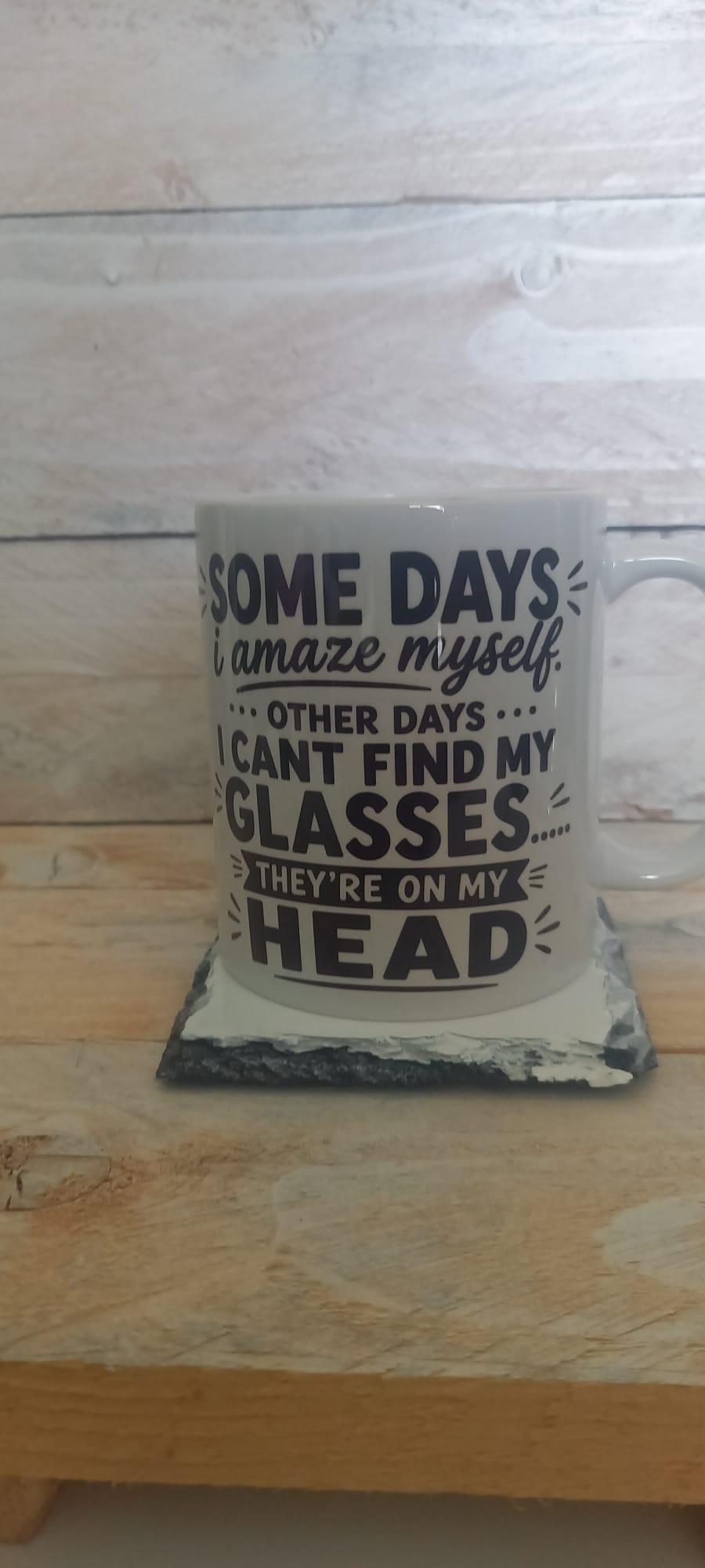 Some Days I Amaze Myself funny ceramic mug - side view