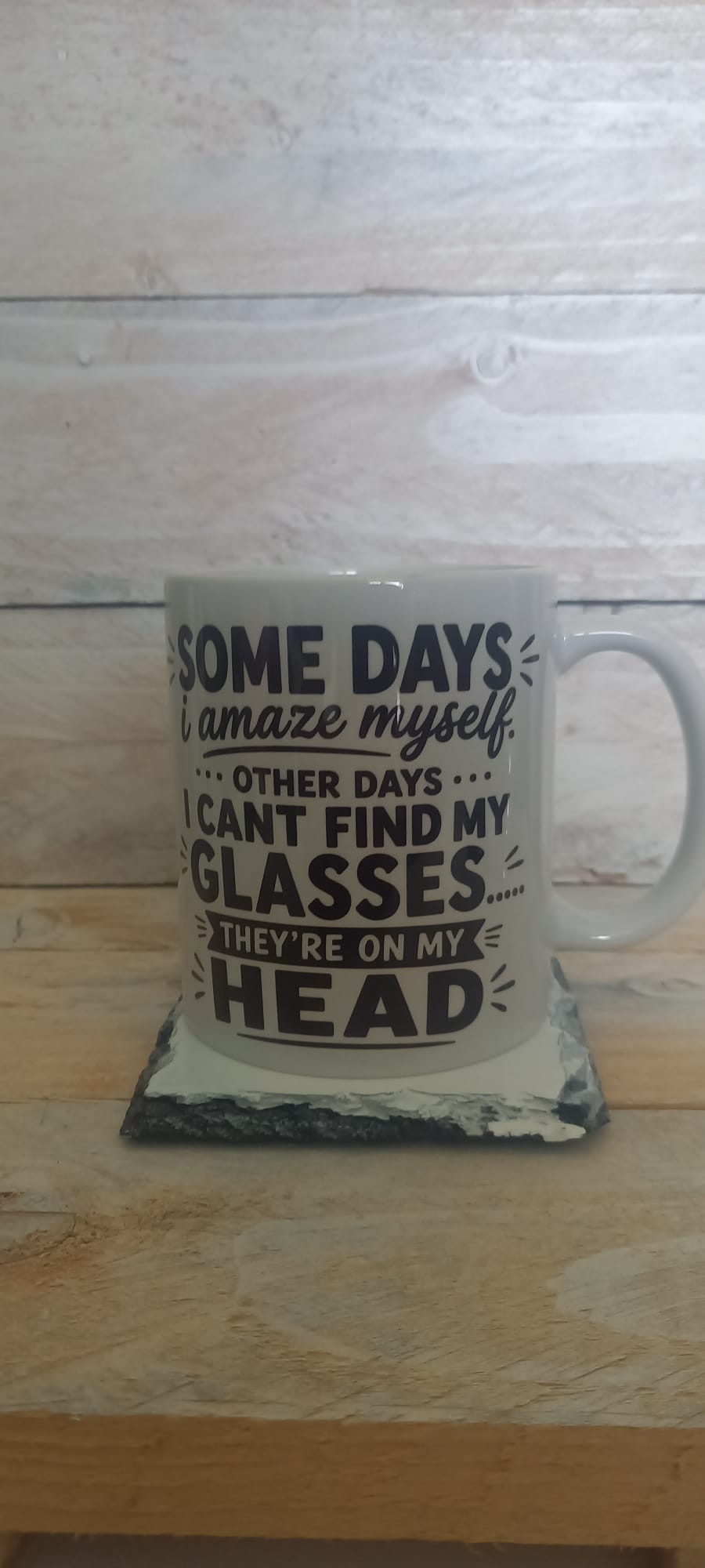 Some Days I Amaze Myself funny ceramic mug - front view