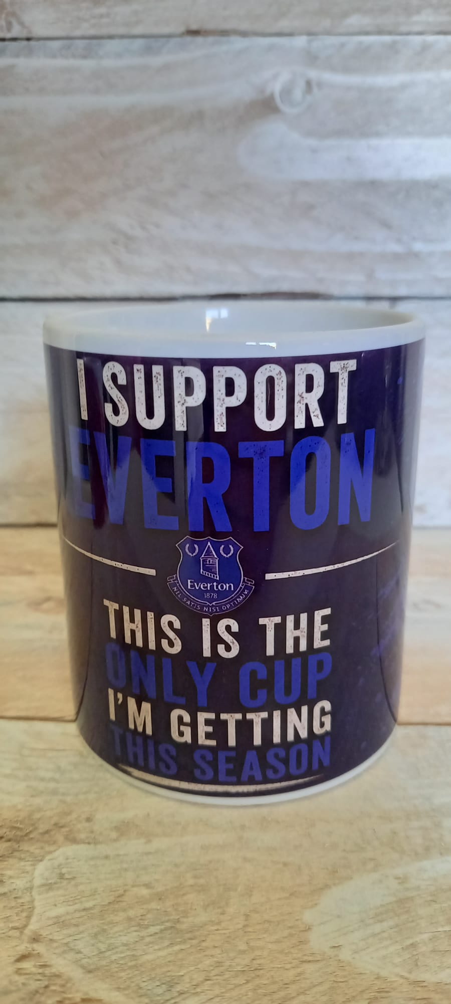 Everton FC supporter mug - front view