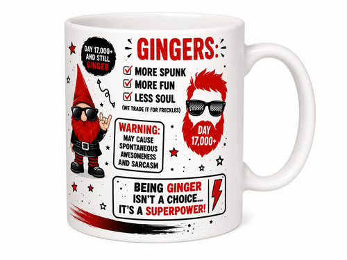 Funny Ginger Mug — Ginger By Birth, Legend By Choice