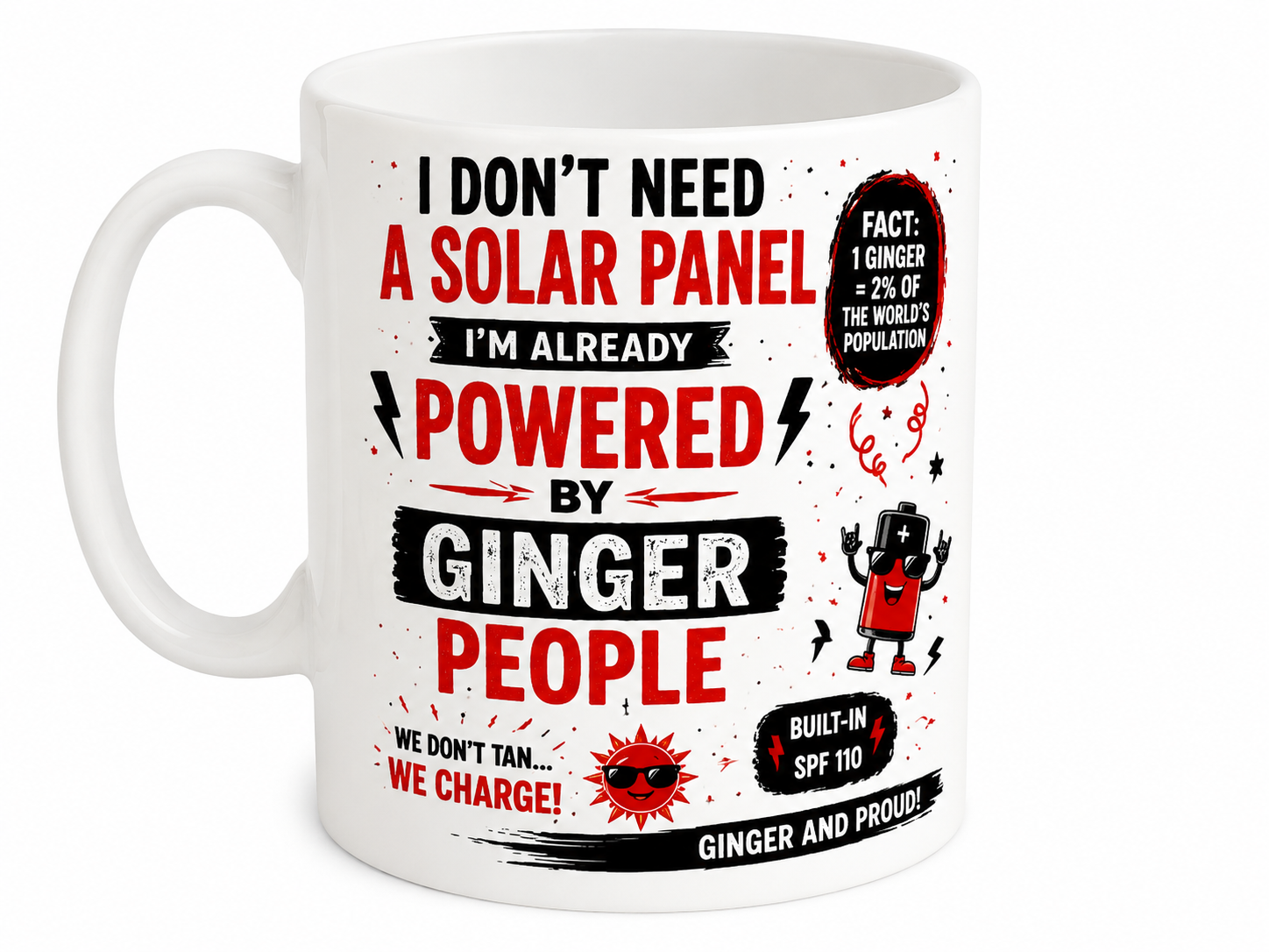 Funny Ginger Mug — Ginger By Birth, Legend By Choice