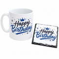 Happy birthday mug and coaster