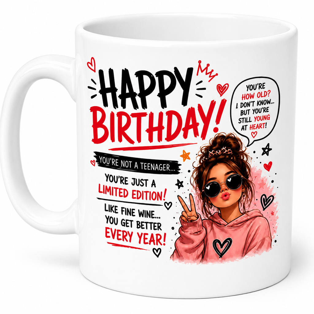 Happy Birthday Personalised Mug - Limited Edition Like Fine Wine