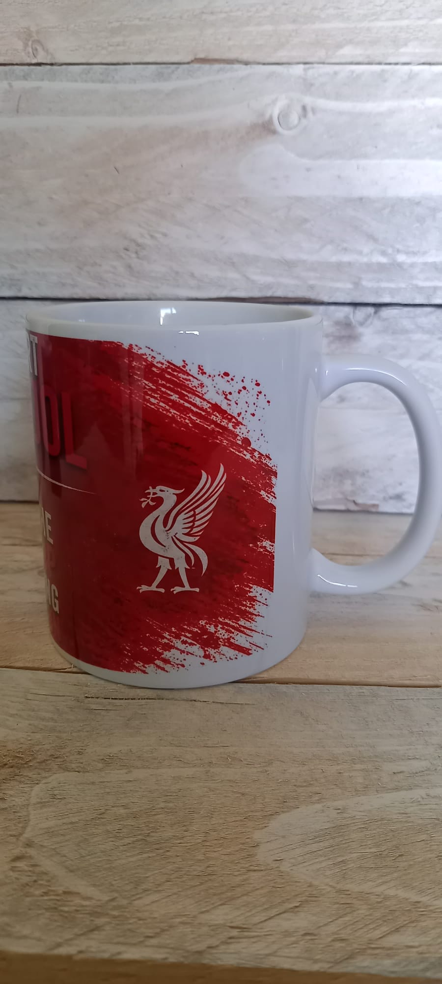 Liverpool FC supporter mug - side view