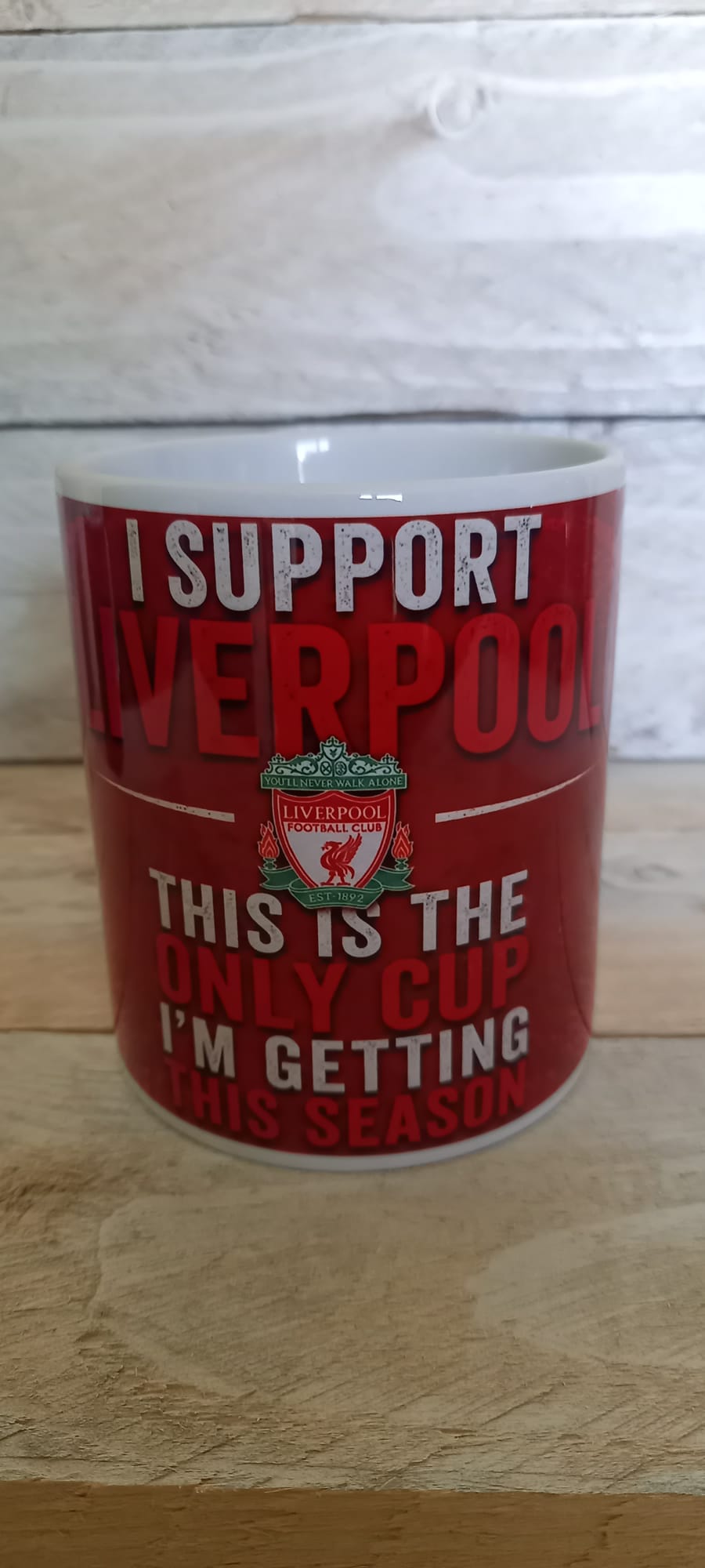 Liverpool FC supporter mug - front view